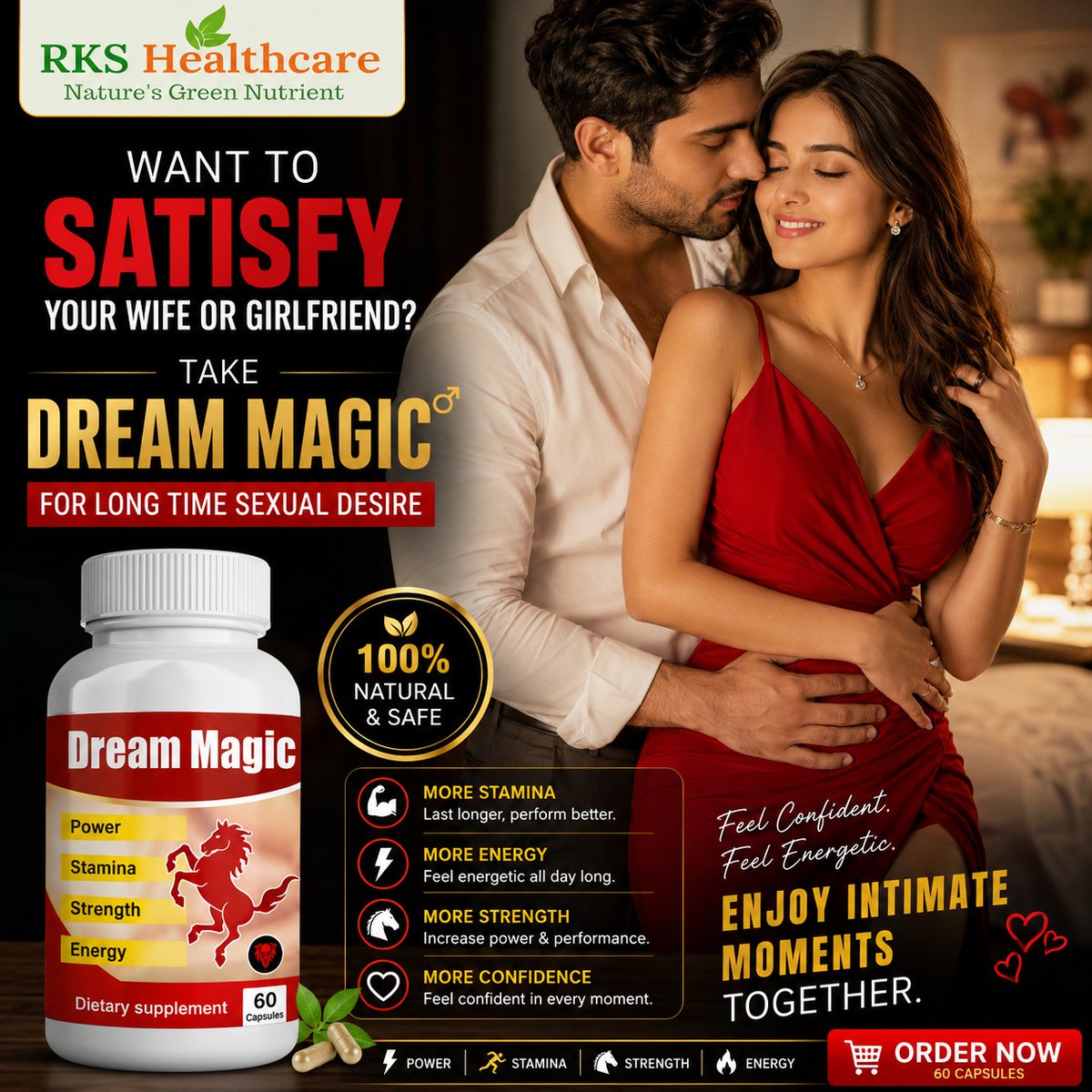 NubiaLayhesb's tweet photo. Make your weekend with your wife or girlfriend more exciting and memorable. Dream Magic helps men feel more confident, energetic, and ready for intimate moments. Enjoy greater stamina, strength, and romance. Order 60 capsules now. https://t.co/Ex4V88HGRs
