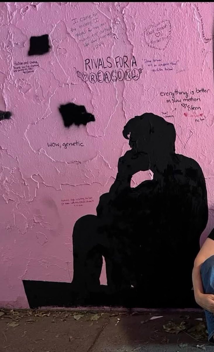 hudsonconnorupd's tweet photo. A Hudson Williams silhouette as Shane Hollander has now also been added to the Heated Rivalry pink tunnel, right in front of Connor Storrie’s Ilya Rozanov silhouette. 🥹💗

📲via traci_h22 and mynotesjourney on threads https://t.co/oz7FXM3IYf