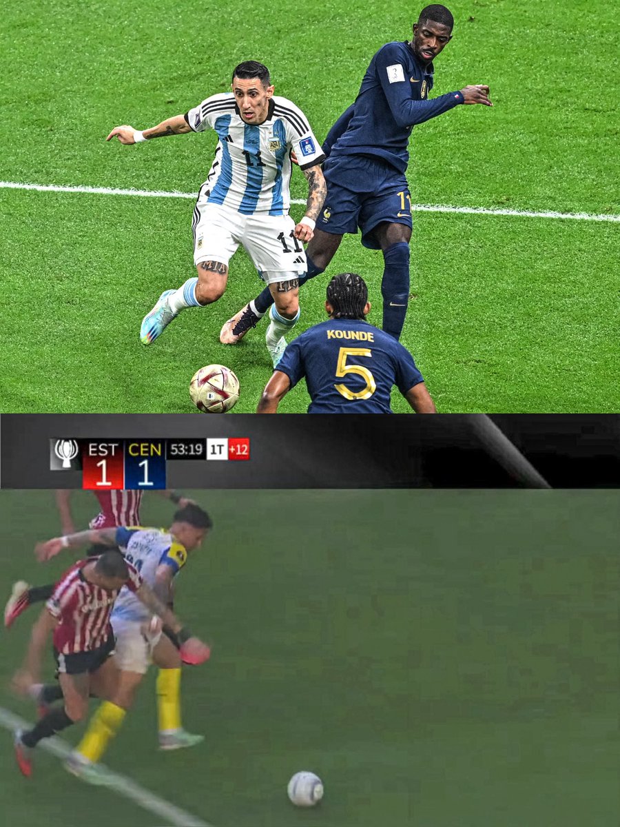 dataref_ar's tweet photo. ‼️ “ESTE FUE PENAL COMO EL QUE ME HICIERON CONTRA FRANCIA”

🟡🔵 La palabra de Ángel Di María luego de consagrarse campeón de la Supercopa Internacional ante Estudiantes de La Plata:

“Este fue penal como el que me hicieron contra Francia. Es exactamente lo mismo. Es un toque y es penal. Hoy el VAR te lleva a eso. 

Lo que pasó al final es lamentable. No hicimos nada para que pase lo que pasó. Ellos tendrán sus excusas y sus cosas”.

🎙️: @m_benedetto en @DSportsAR.