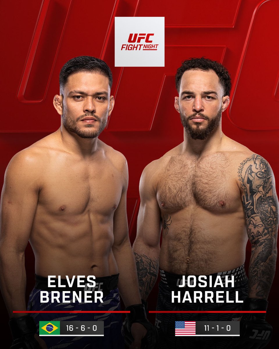It's burn' up 

@​ElvesBrener vs Josiah Harrell

[ #UFCVegas121 LIVE NOW on @​ParamountPlus ] 
 [📷](https://pbs.twimg.com/media/HTLGGKubcAA88qs.jpg) https://pb