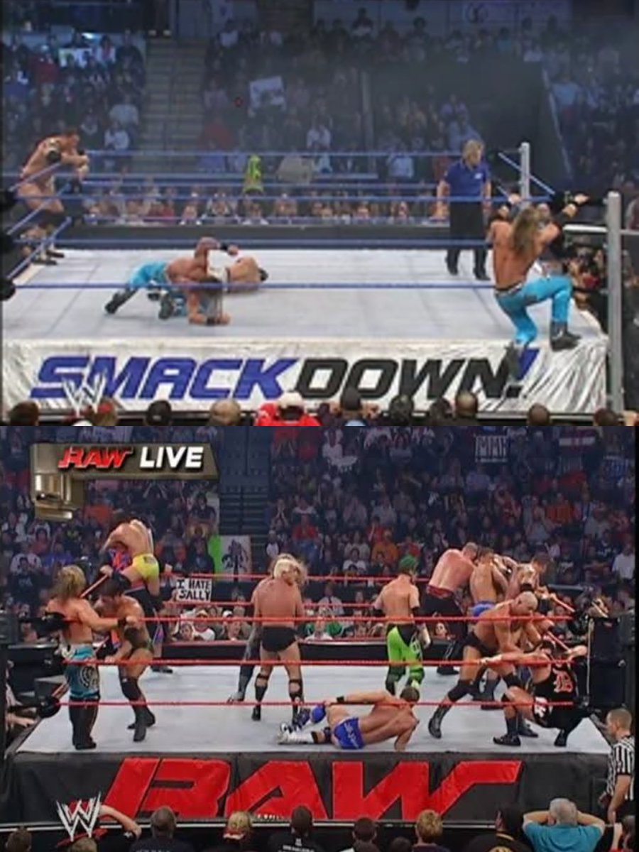 RuthlessAggresr's tweet photo. PEAK WWE presentation:

White ring
Colored ropes
Regular ring posts
Logo at the bottom left
Show name on apron https://t.co/uXnAo7TzCQ