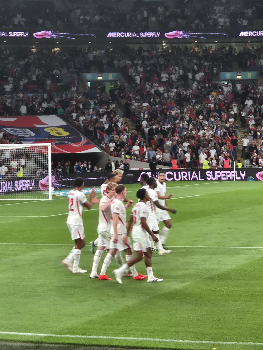 Hilly71Hill's tweet photo. @England 2-3 Spain 
Att 84,525
@wembleystadium #EngEsp #Threelions #KingKev https://t.co/fVlL1rBLcW