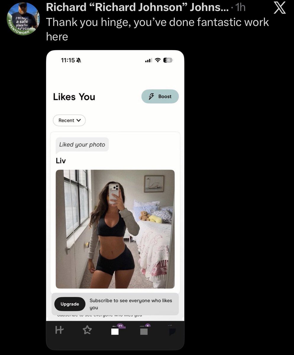 beamlightonopps's tweet photo. Too many “liv” exist on dating apps these days has to be a bot account and my boy deleted 😭 https://t.co/T1rhIJo0yI