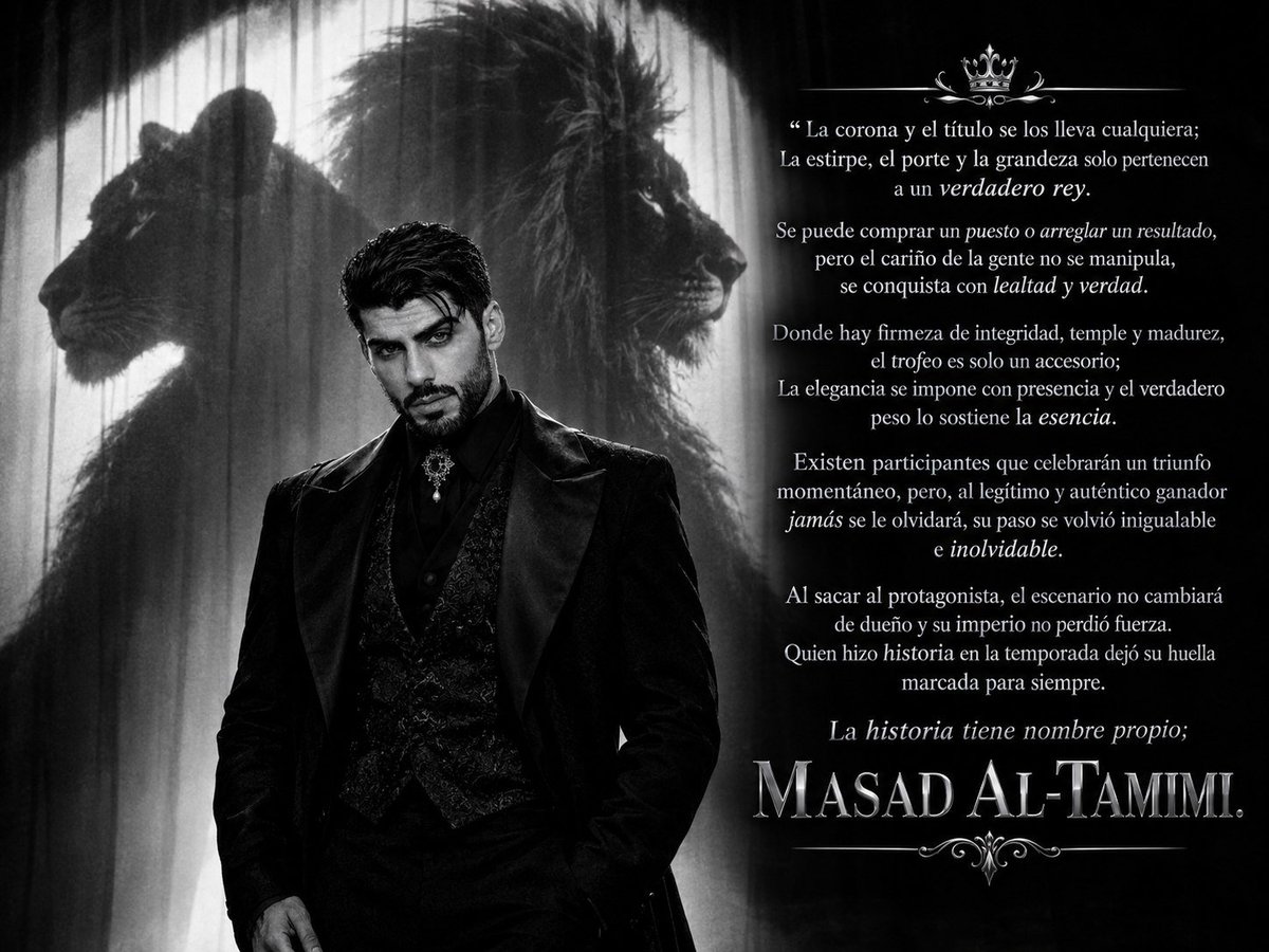 Leoncitadefuego's tweet photo. Más allá de la pose, su presencia y aura no mienten:

Son la fusión de su espíritu indomable con la majestad de un legado imparable

El único rey está aquí y es #MasadAltamimi https://t.co/3KQwelfGPw