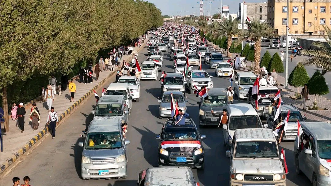 Marib_Police's tweet photo. صور للموكب السبتمبري الجماهيري في شوارع مأرب احتفاءً بالعيد الوطني الـ64 لثورة 26 سبتمبر المجيدة

السبت 26 سبتمبر 2026م https://t.co/3RCtEvAiiX