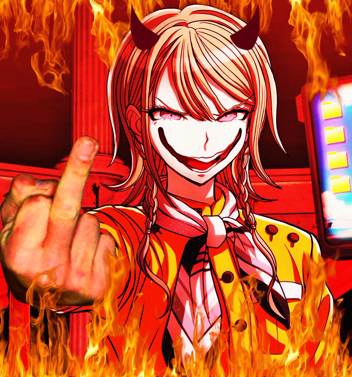 paramouma's tweet photo. monokuma! i demand we KEEP the class trial GOING! https://t.co/oPRQTuUVxL