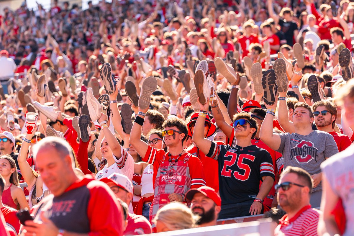 OhioState's tweet photo. All in a day’s work, eh, Buckeye Nation? 🏈🏟️ Next stop: Iowa City! https://t.co/Du2t5sVPxU