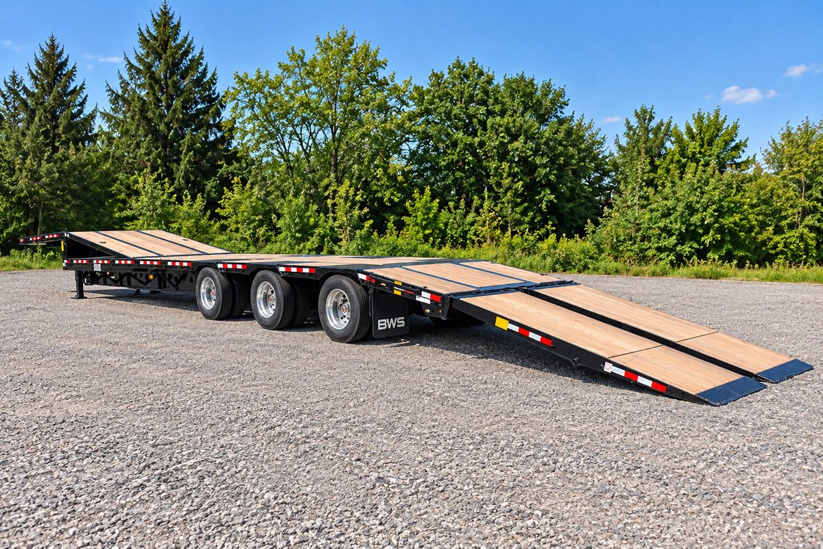 TransitTrailer's tweet photo. 🚨 Attention Construction & Towing Professionals 🚨
BWS Equipment Trailers — Rugged. Reliable. Built to Work.  Engineered for serious performance, BWS trailers feature air-operated bi-fold paver-style ramps for effortless loading —
 no heavy lifting, no hydraulics, no hassle.
🚛Why Choose BWS Trailers?
✅ Ultra-low 8° loading angle — ideal for pavers, buses, and heavy equipment
✅ Lower operating costs compared to traditional trailers
✅ Save time and money on every job
✅ Air operated wood filled ramps to top deck
Get the tough, dependable trailer your business demands.
📞 1-877-995-5999
📧 hello@transittrailer.com
🌐 https://t.co/3gFa8dAooc