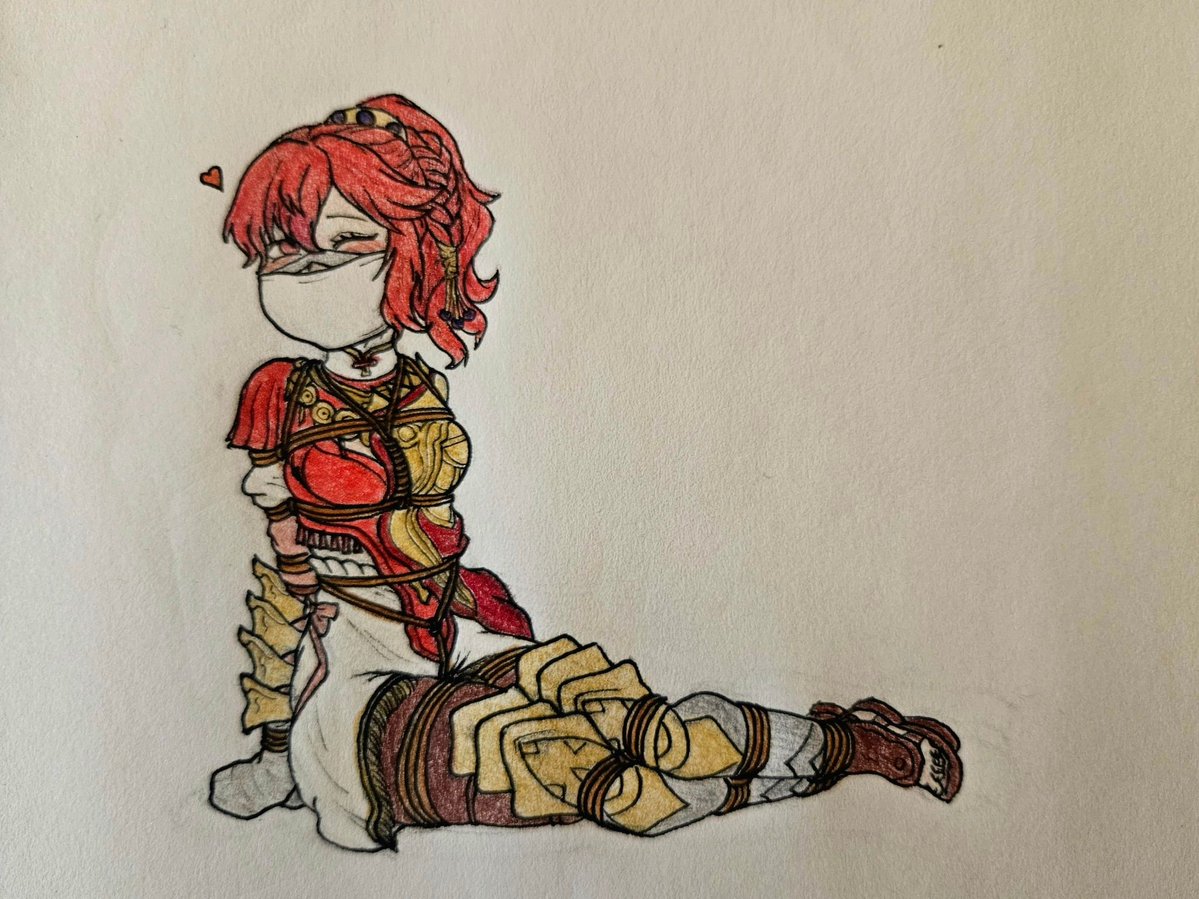 Miugiri2's tweet photo. It's not unusual for a merchant to fall victim to bandit ambushes, but for her first time being the "victim" Anna isn't quite sure what all the stories were talking about it being "awful"...she's enjoying herself plenty~

Incredibly cute commission from @AUKANSFW https://t.co/kRKRE20WWI