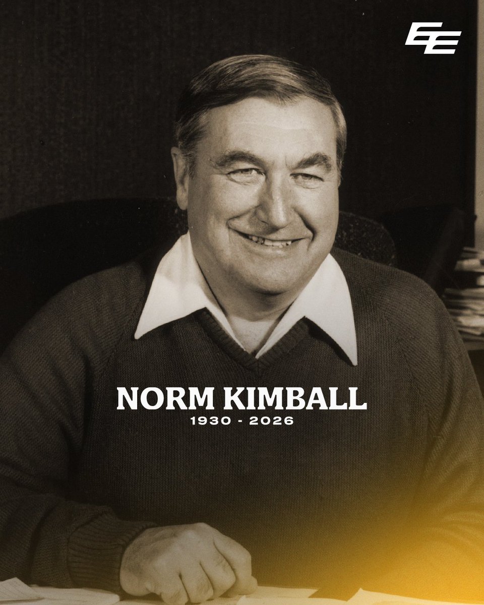 GoElks's tweet photo. A builder in every sense of the word.

The Edmonton Elks organization mourns the loss of Norm Kimball, who passed away on Friday. There are few people who have had as big an impact on the Double E as Norm. He served as the Club’s general manager from 1966 to 1985, winning six Grey Cups in the process.

We offer our condolences to Norm’s friends and family. His legacy won’t be forgotten.

#OnceAlways