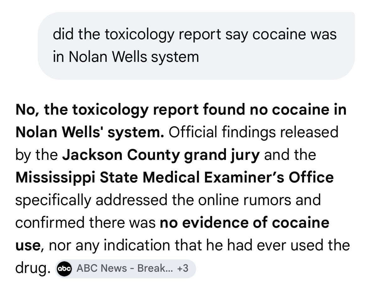 DerenicByrd's tweet photo. Remember when Brandon Tatum and those white boys were saying Nolan Wells had been snorting cocaine? The toxicology report says there was no evidence of cocaine being in Nolan Wells system. Why would those white boys lie on their friend like this? https://t.co/ywSSAhXcGp