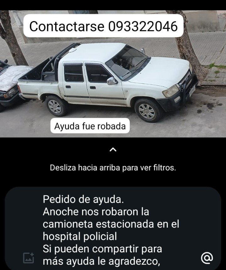 Fachoypico's tweet photo. 📌 Robada del estacionamiento del Hospital Policial.

OAB 5651 la matrícula... https://t.co/CFK6MJHcgw