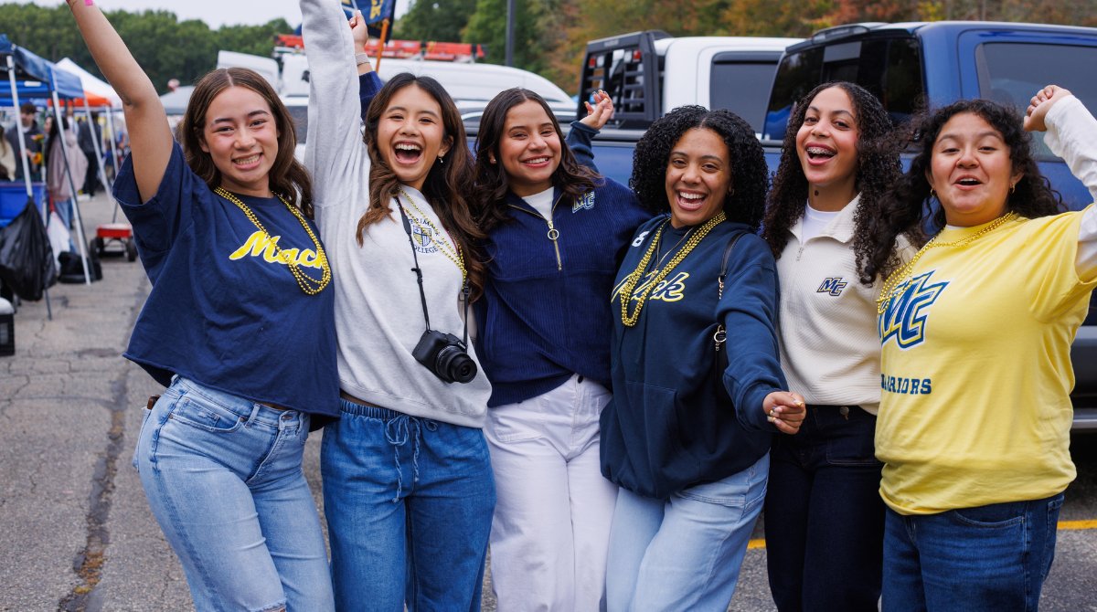 Merrimack's tweet photo. The weather didn’t stop the MC community from showing up, bringing the energy and making the most of Homecoming, Reunion and Alumni Weekend! https://t.co/ddN31VLJmK