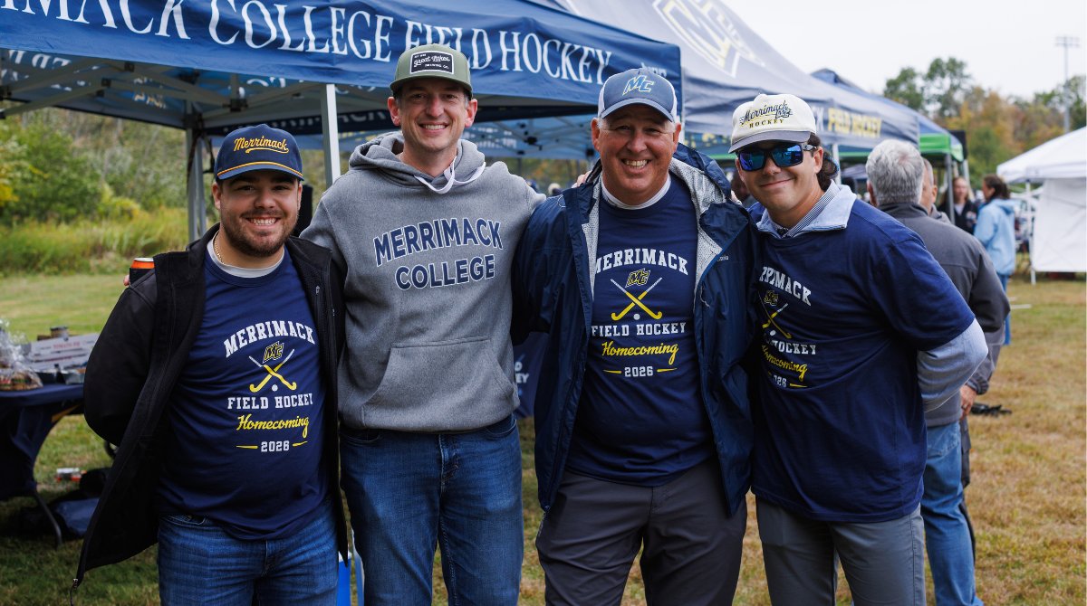 Merrimack's tweet photo. The weather didn’t stop the MC community from showing up, bringing the energy and making the most of Homecoming, Reunion and Alumni Weekend! https://t.co/ddN31VLJmK