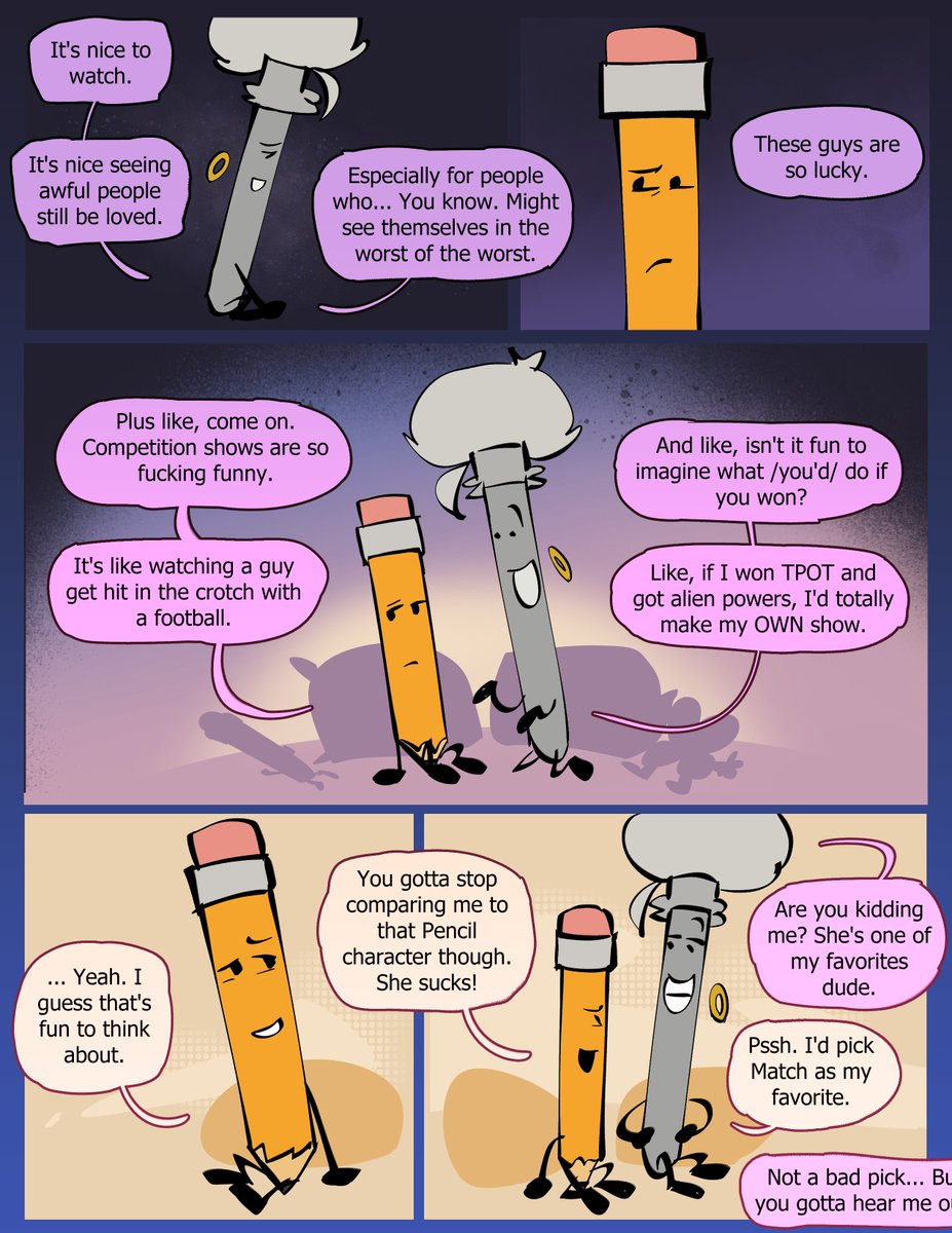 theholycitrus's tweet photo. Duster explains why she loves BFDI to Pencil. #forensicsosc https://t.co/H62KbJExCl