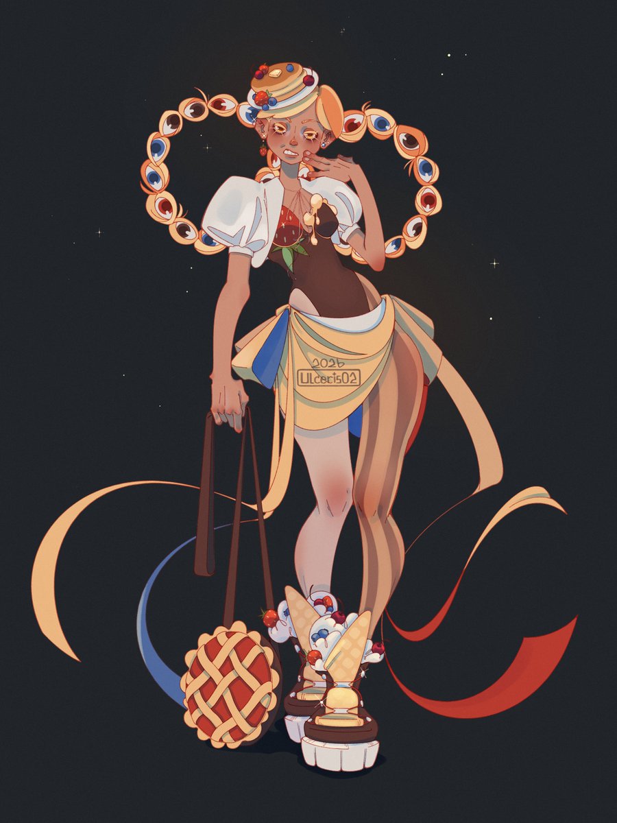 ulceris02's tweet photo. 【Adopt】Sweet Breakfast🥞༘⋆
She looks like the sweetest breakfast... until she opens her mouth. 

Price: $30+
Available on VGen!
Get it below! ↷
#adoptable #ocadopt #VGenShop https://t.co/53fpzQX5hQ