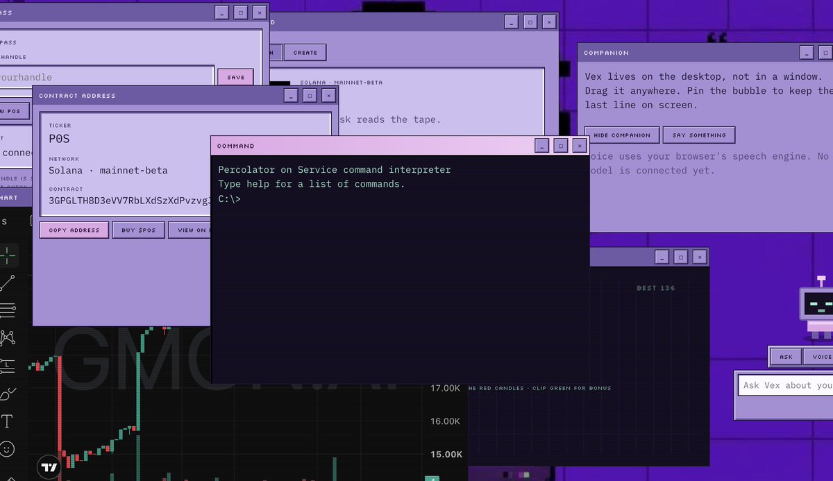 p0s_si's tweet photo. Why "Percolator on Service"?

It's a nod to Percolator, the open-source perps design @toly published for Solana. We're not affiliated. We just believe Solana can run a real trading floor.

P0S is the desk beside it.

https://t.co/sPm5NLyV7L https://t.co/c0AERSx9Eo
