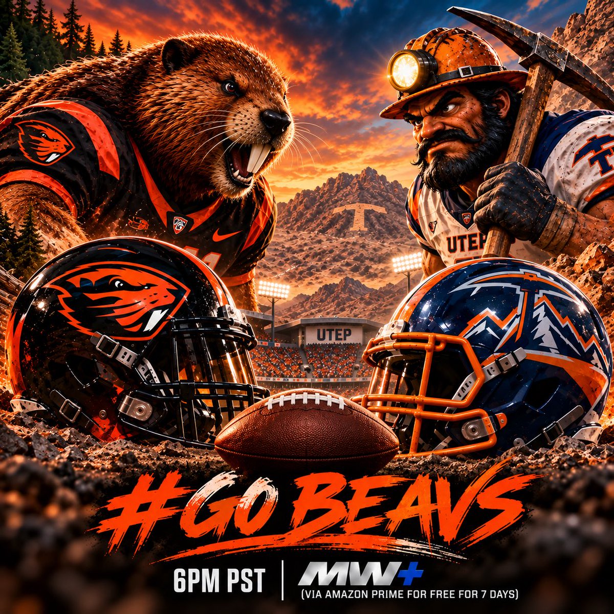 OsuFoolOfATook's tweet photo. Oregon State Beavers game day @ UTEP. Let’s Go Beavs!
#GoBeavs #BackThePac https://t.co/xUSX8JJcLC