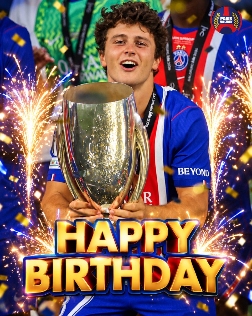 Xparisnolimit's tweet photo. ❤️💙🥳🇵🇹 Joyeux Anniversaire à notre double Champion d’Europe João Neves 🙏🏼🎂 22 ans aujourd’hui! 🎁💎 https://t.co/AcUBwJVuOI