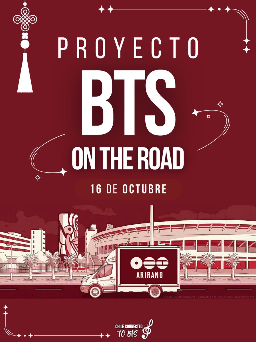 ConnectedBts's tweet photo. 🇨🇱❤️  "ON THE ROAD" ❤️🇨🇱

Bueno Army, como fanbase les traemos la última sorpresa que les teníamos preparada para BTS y para ustedes 🥹
Es un proyecto para los 7 donde tendrán qué proyectociones videos grupalmente y también por un lado del camión se visualizara videos de forma individual
Army de Chile, se que no es mucho, pero es un proyecto que va dedicado con mucho amor a Bangtan y porque queremos que esta visita sea inolvidable para ellos y para ustedes ❤️
Te dejamos la información en que consiste, donde estará y su recorrido 👇🏻

#BTS  #BTSCHILE #BTSARMY