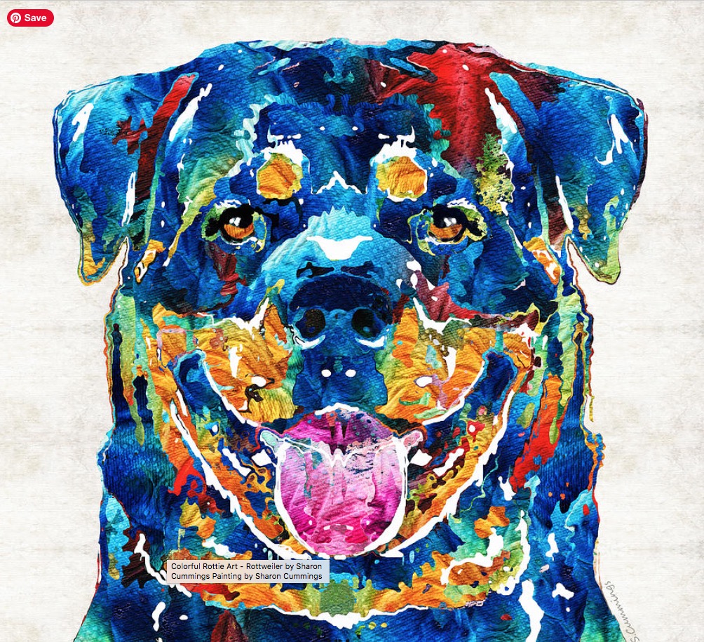 Terracegallery's tweet photo. Colorful Rottie: https://t.co/MQzIvqLWTi #rottie #rottweiler #dog #dogs #dogmom #dogdad #woof #puppy #puppies #puppylove #SharonCummingsArt #buyintoart https://t.co/b0Dl0220kI
