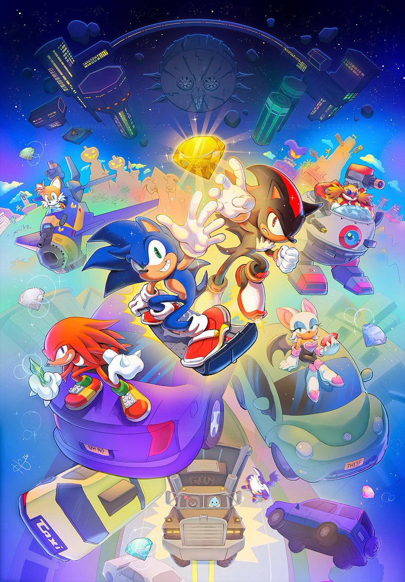 heathersketcher's tweet photo. My piece for the 35 Years of Speed: The Sonic Art Exhibit happening right now in LA! Hope you're able to stop by and enjoy all the awesome art 🎨 😎 https://t.co/RQIs86n5EE