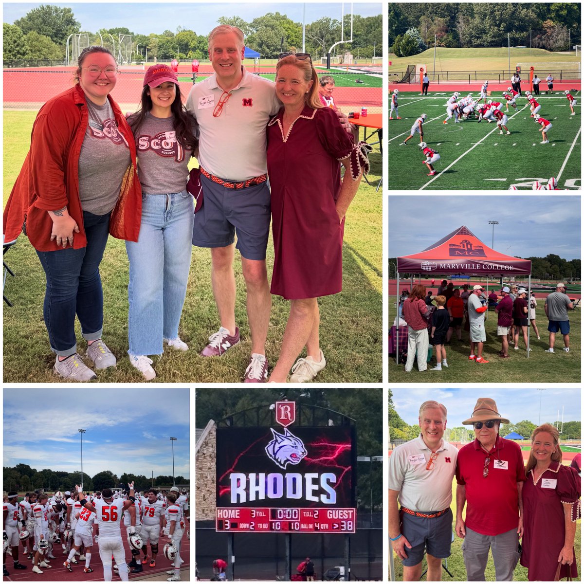 bcoker's tweet photo. It was a great day for a @MaryvilleC tailgate &amp; a @MCScotsFootball WIN in Memphis! @MCScots #goscots #maryvillecollege 🏈 🏈 🏈 https://t.co/BUJwnJHKey