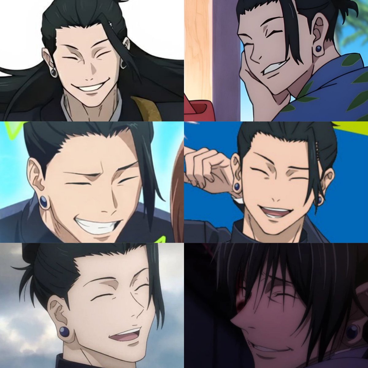 wonhoguru's tweet photo. suguru closing his eyes while softly smiling. he’s the most adorable. (˶ᵔ ᵕ ᵔ˶) https://t.co/DxEgIZyEvB
