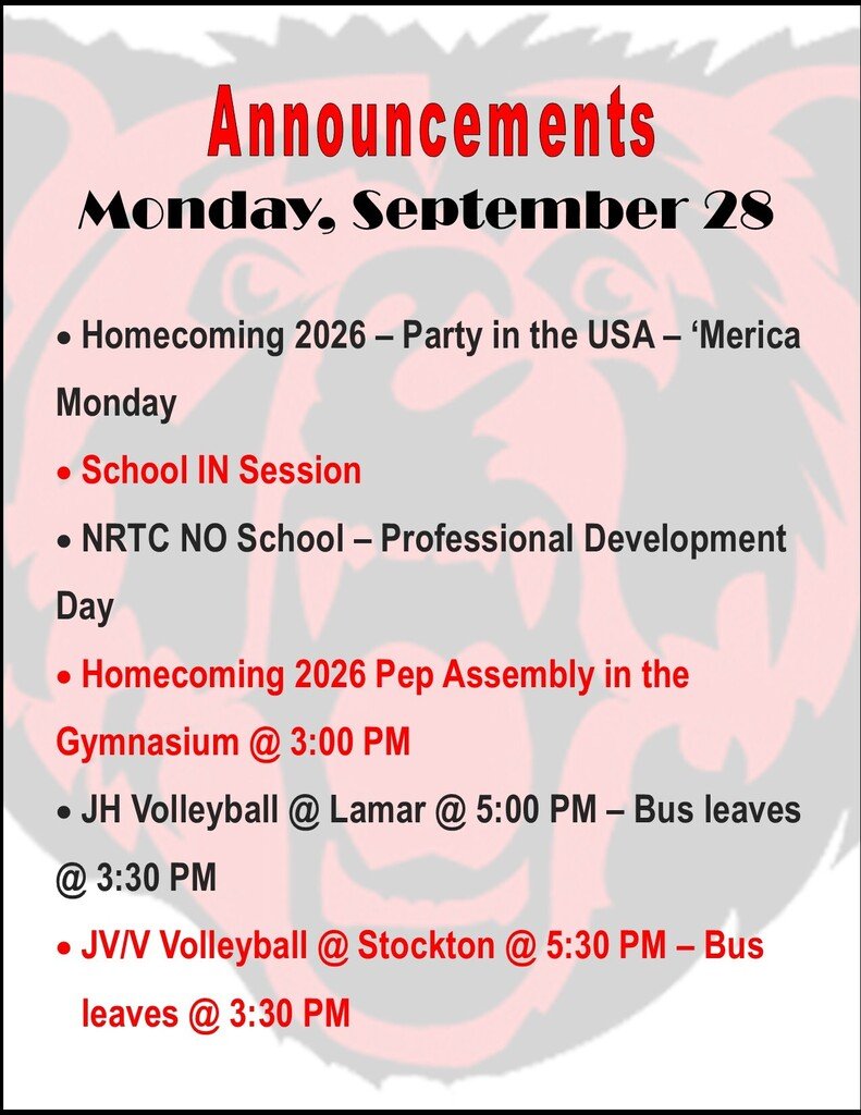 ButlerHSBears's tweet photo. Monday, September 28 https://t.co/PGn7ZAXk3V