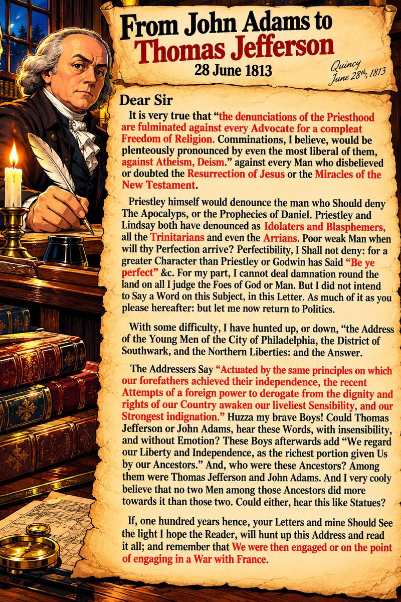 SoftCrag's tweet photo. When they say that Americas founding fathers didn’t build the USA with Jesus (God) and His teachings just encourage the person to read Ben Franklin, John Adam, George Washington, Thomas Jefferson, John Jay, ETC to each other! https://t.co/49BDM0pv54