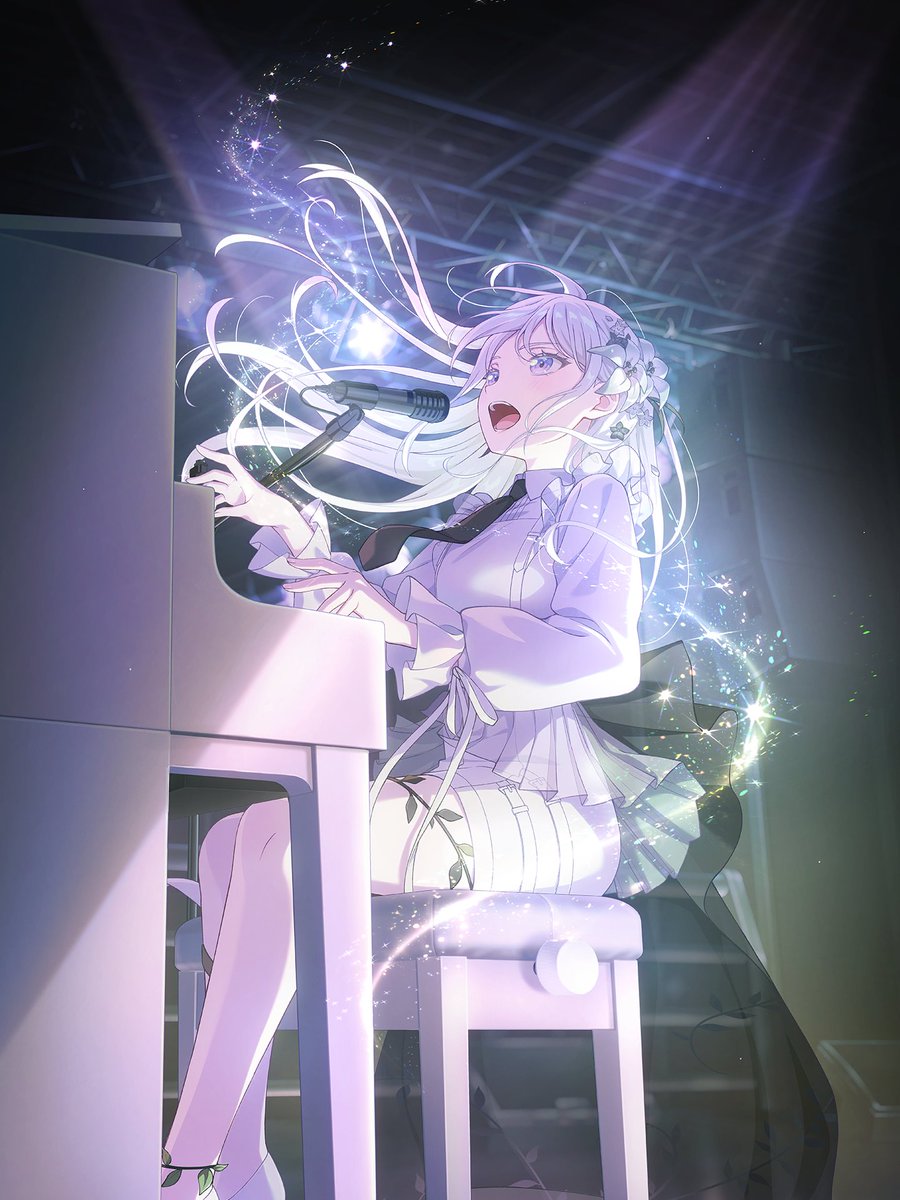 _WatashiWaAme's tweet photo. Something about girls with hearts too big for their own good with light blue/white hair and an affinity for pianos.. I want to give all of them a hug.. https://t.co/mNjhRVH9HD