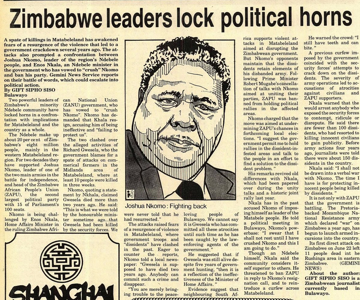 ubekim's tweet photo. According to Nkomo quoting Enos Nkala, Gwesela was killed in 1985 and killed again in 1987

Drama

The whole thing looks cooked 

.. https://t.co/d7fycThNHl