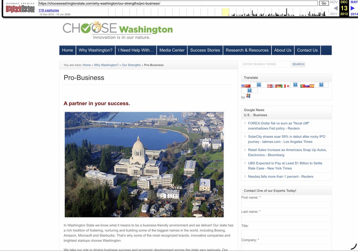 bkheywood's tweet photo. WA State made a Promise 

17 years ago my business partners and I decided CA was not good for our employees or our business.  We looked around for alternative solutions.  

WA state came up on our radar with a promise directly on the State Department of Commerce Website.  

“We offer businesses some competitive advantages found in few other states. These include no taxes on capital gains or personal or corporate income. We also offer industry-specific tax breakss to spur innovation and growth whenever possible.”

So we moved 40 families up to WA and established roots.  

WA state’s economic success can absolutely be attributed to this business friendly approach that brought talent , technology, innovation, entrepreneurs, and jobs from all over the globe.  I was thinking about this the other day wondering  if I could find a screen shot of that promise the legislature has now trampled on.  The interwebs are forever.

Vote Yes on I-645 To repeal the income tax and help Olympia keep the promise it made to thousands of businesses that chose Washington as their home.