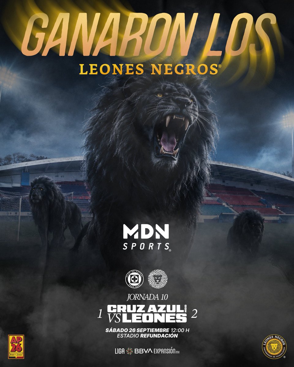 LeonesNegrosCF's tweet photo. Los 3 puntos regresan con La Manada después de una gran demostración de perseverancia y actitud. 👏

🚂 [1-2]🦁

#MDNsports 
Próxima parada el bello 🏟️ Tepa
🎟️👉 https://t.co/AeVlAQtOmN https://t.co/N88HlJd0uC