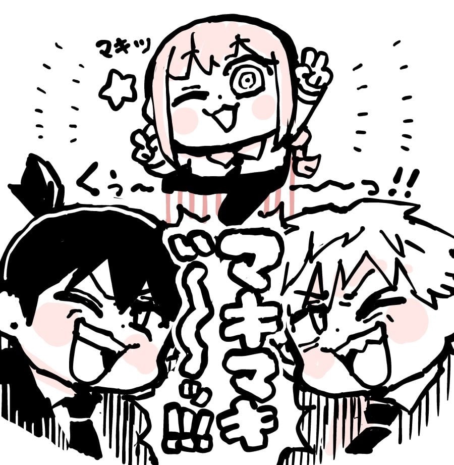 chainsawmanjoho's tweet photo. 大川ぶくぶ先生が描く

デンジ &amp; 早川アキ &amp; マキマさん

#毎日チェンソーマン https://t.co/12wLWtQp0o