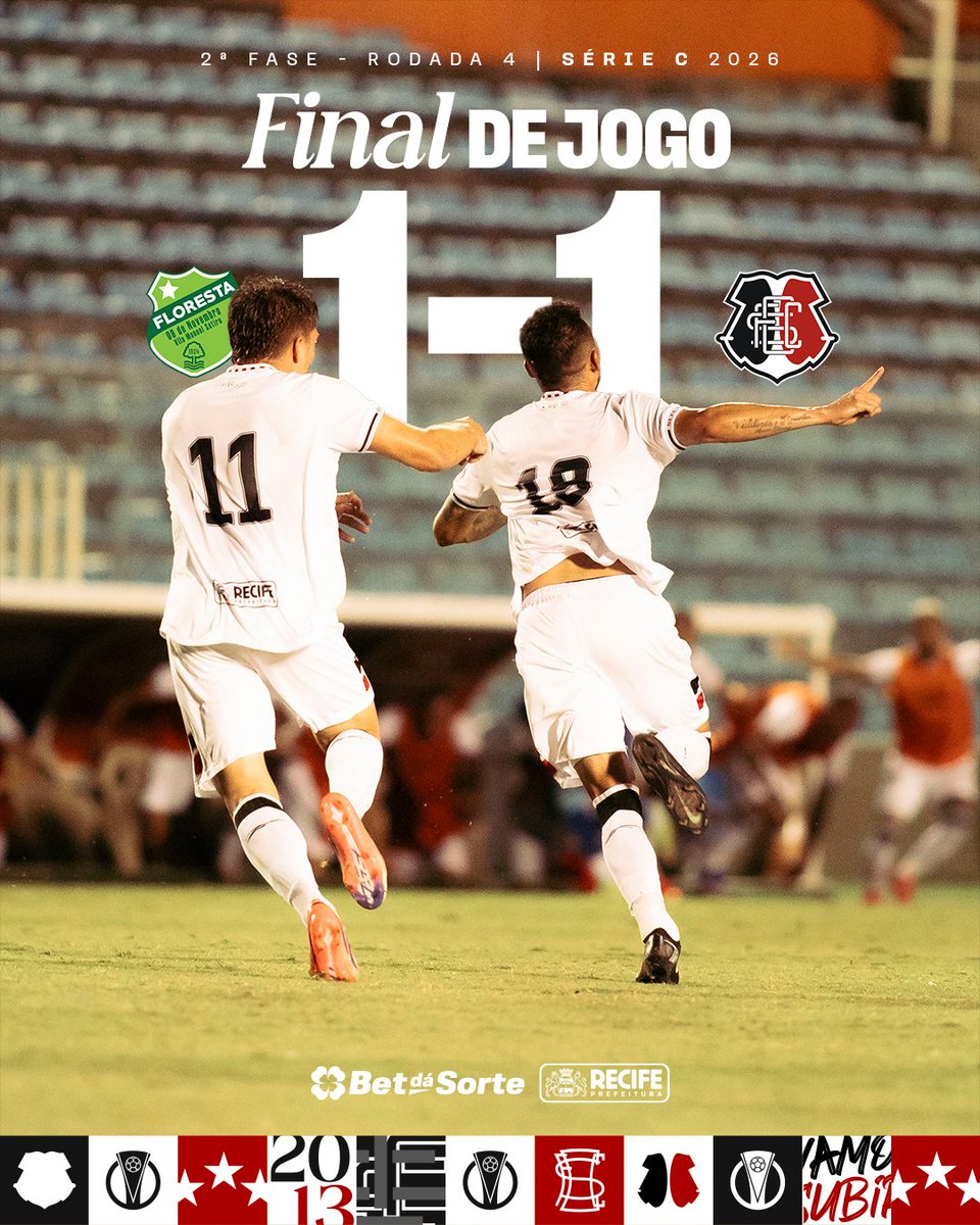 SantaCruzFC's tweet photo. Fim de jogo. No Presidente Vargas, o Mais Querido empata contra o Floresta pelo placar de 1x1. Nosso gol foi marcado por Renato. 🐍

📸 - @savyomiguel https://t.co/oCTpjMNcbV