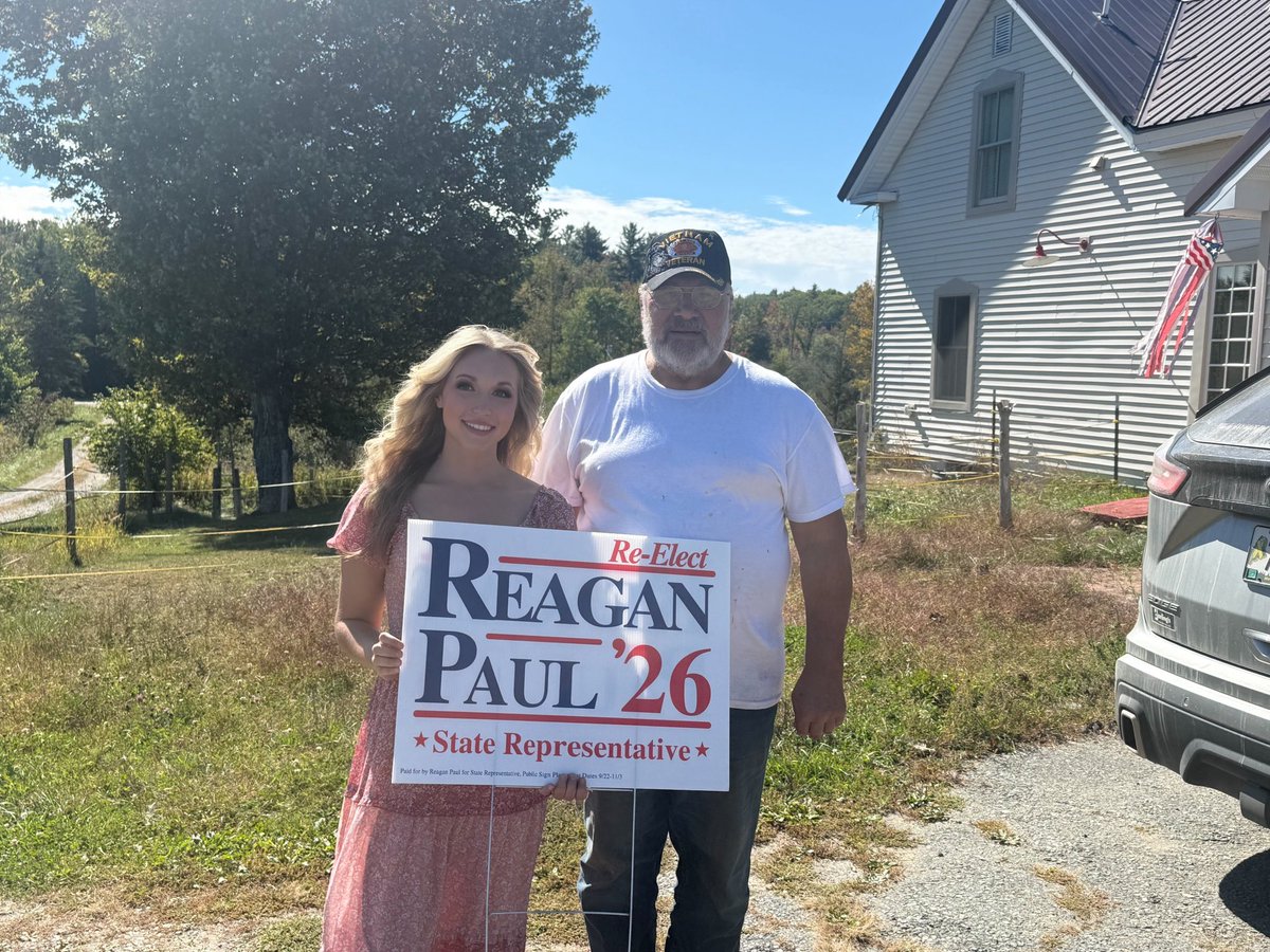 RepReaganPaul's tweet photo. District 37 — I’m humbled. 100 yard signs placed in two days by request, with permission, on private property — not dumped along public roads while trampling the rights of the people who live here. My fourth order of signs is already on the way.

Meanwhile my opponent and his lackeys are lining the public ways. Lazy. Lazy. Lazy. Worse: he’s paying a Democrat strategist with taxpayer dollars. That’s right — you are funding this lazy, disrespectful campaign against the people of District 37.

Never fear. While I’m out door-knocking and actually listening to constituents, the unions and the Democratic Legislative Campaign Committee (a dark-money group from D.C.) are running his campaign. They’re trying to stage a stacked “debate” with trucked in union members to ask scripted questions and a former Democratic lawmaker posing as a “neutral” moderator.

Tell me your campaign is losing without telling me your campaign is losing. It’s pathetic. It’s desperate. 

I’ll keep doing exactly what I’ve done from day one. Work for you and not the machine and never the special interests.
