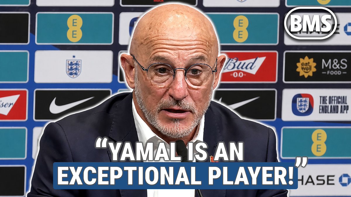 BeanymanSports's tweet photo. 🚨 NEW YOUTUBE VIDEO 🚨

DE LA FUENTE: “YAMAL IS AN EXCEPTIONAL PLAYER!” 🌟 England 2-3 Spain 🏆 Nations League

WATCH HERE 👉 https://t.co/9OmfxRCcgg https://t.co/gmnYKbYvVh