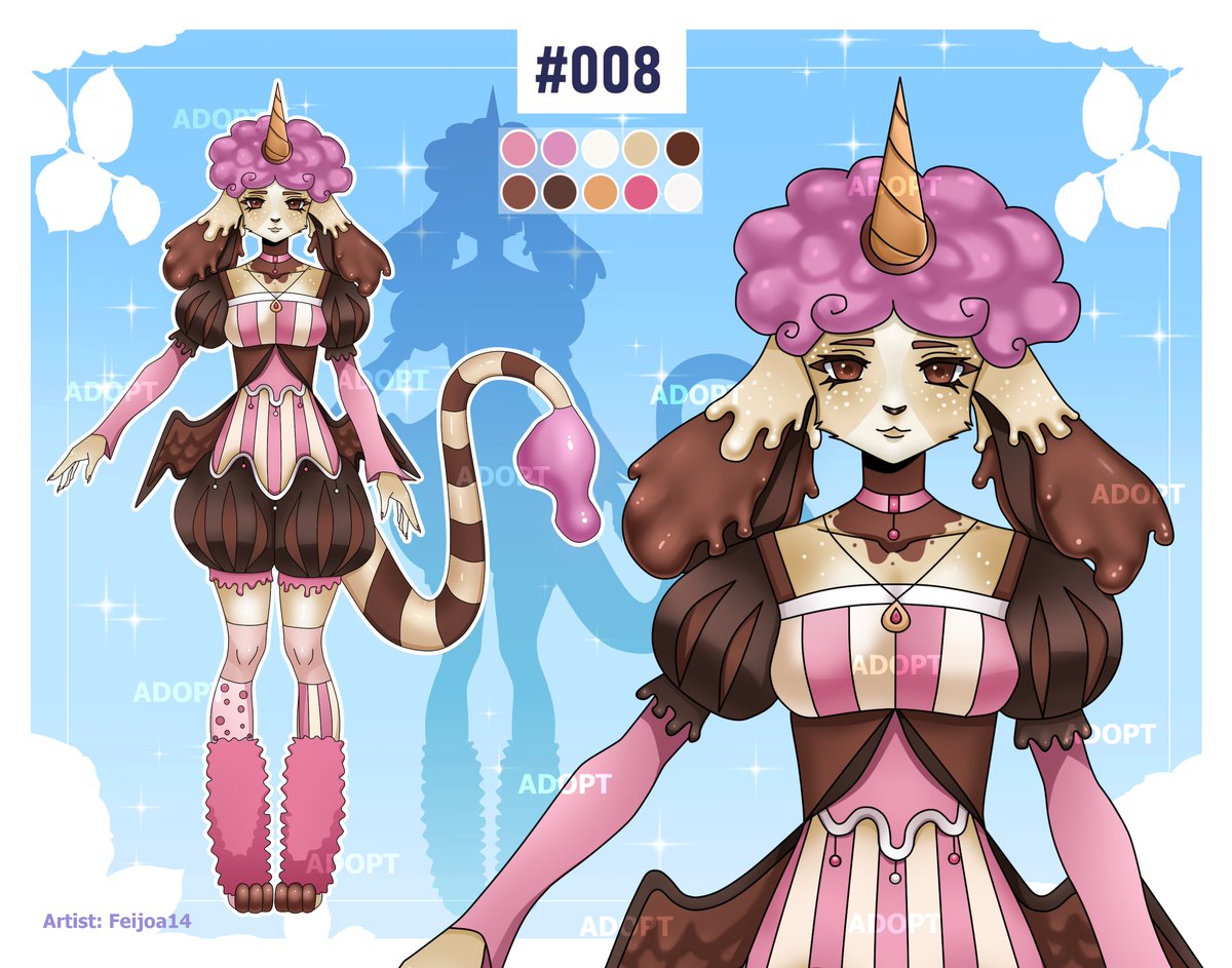 Feijoaa14's tweet photo. Sundae Unicorn Furry Adopt!
➤ SB: $25
➤ MI: $5
➤ AB: $100 [+commercial use]

Full TOS: https://t.co/xggZfBVz8V

#furry #anthro #anime #animestyle #unicorn #fantasy #adopt #characteradopt #adoptauction #originalcharacter #characterdesign #art #illustration #auction #adoptable https://t.co/5rBOW9z8Zv