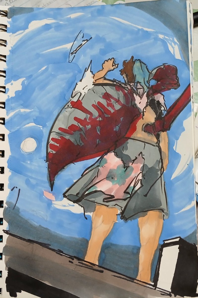 anangrycorvid's tweet photo. doin marker stuff lately https://t.co/ZJquGGzHks