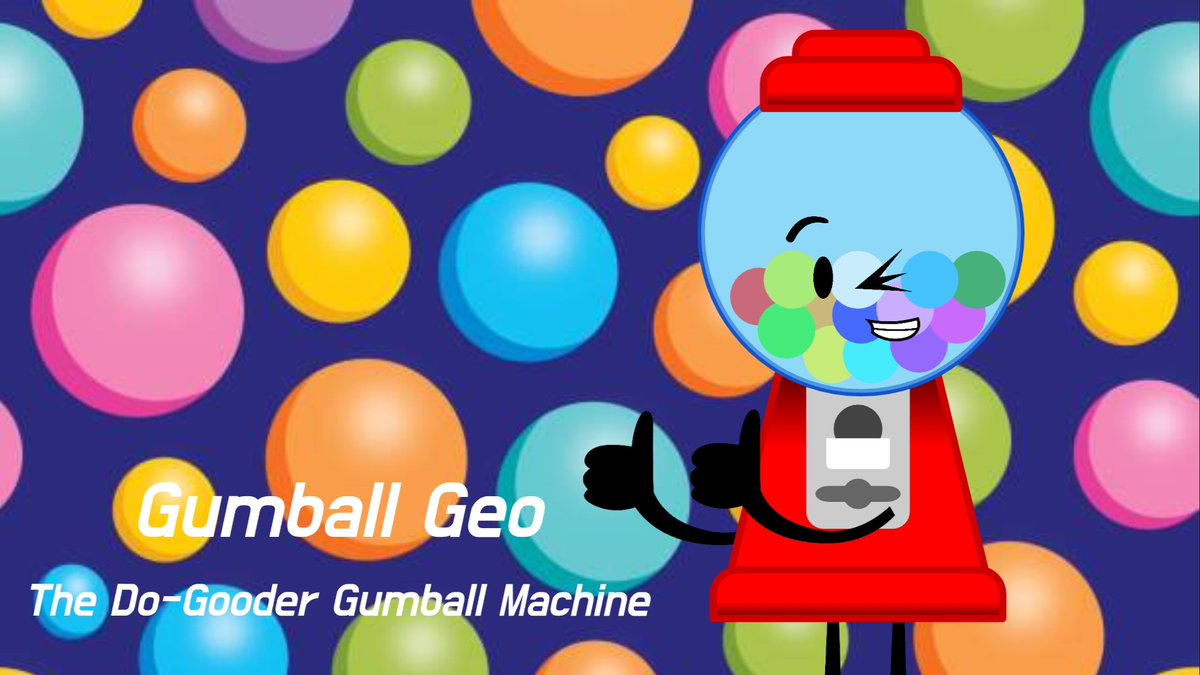 DGuy2002's tweet photo. New OC: Gumball Geo

This gumball machine is known to be a do-gooder in the dream team crew, he has magical gumballs in him to mix the elements together, but he can also still use them as solo, he also invented them as a scientist, each element connects, booms with 1 or 2. https://t.co/UTQ2RBDHBZ