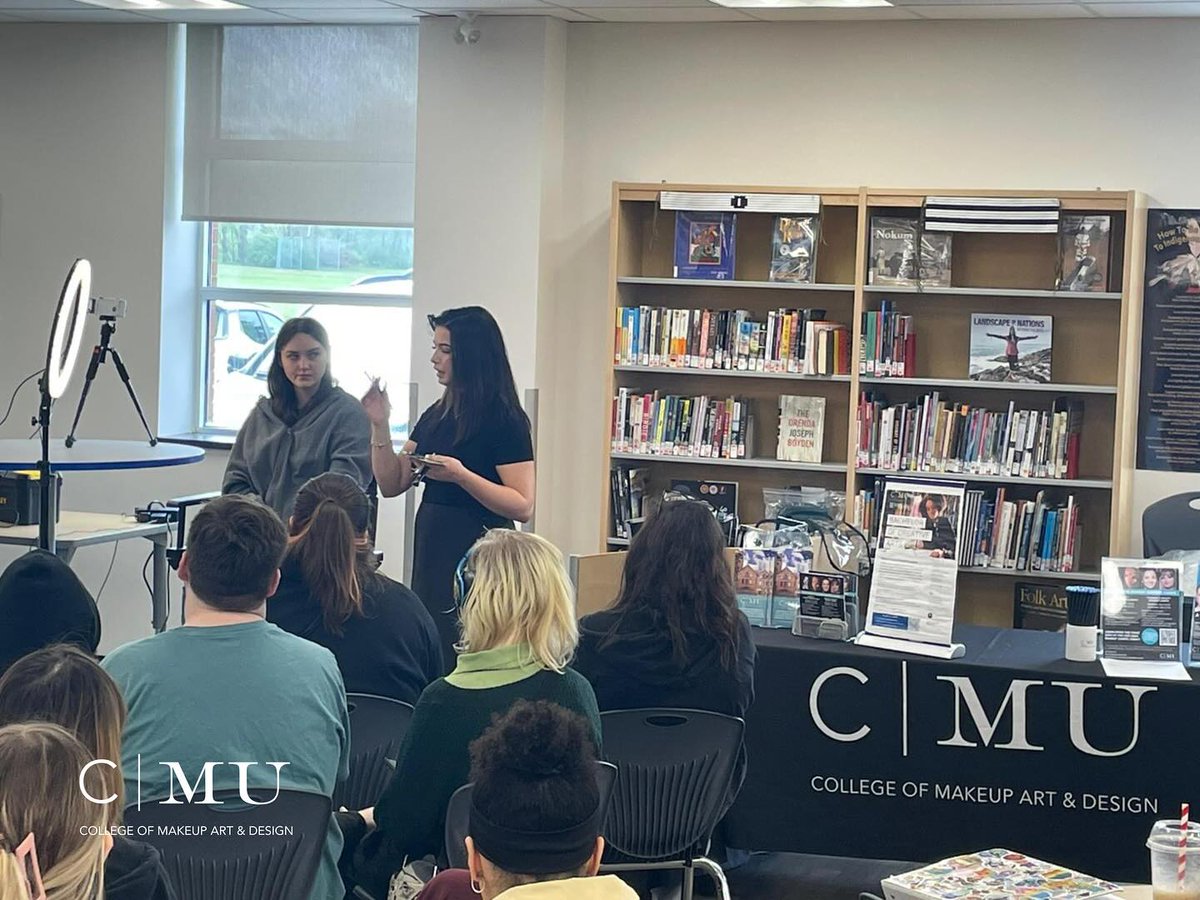 crisliamnys's tweet photo. Today’s CMU High School Road Show welcomed 106 students from Simcoe Composite School and Delhi District Secondary School. CMU alum Cheyenne led a live bruising demo, inspiring the next generation of makeup artists through creativity and hands-on https://t.co/9kbaSZaQO6