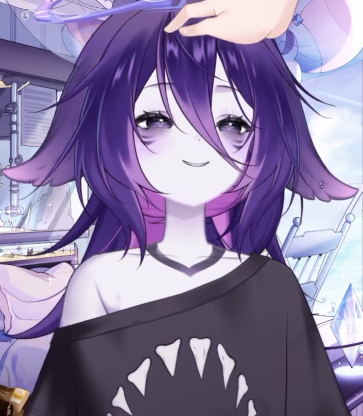 TheOneStr0ker's tweet photo. Headpats for SHORK! I could cry from the CUTENESS!  So HAPPY she is BACK! 💜💜💜💜 https://t.co/dM7aVeGivg