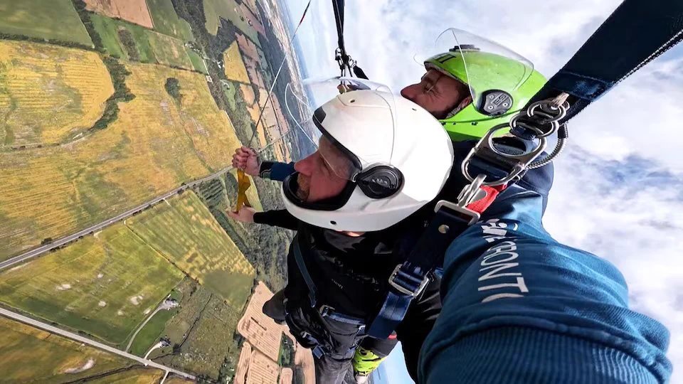 InsideTheENT's tweet photo. Prince Harry completed a charity skydive outside Toronto on September 25, 2026, to fulfill a promise to 102-year-old World War II veteran Ed Marshall and support Canadian military charities https://t.co/SAcx7o1bW9