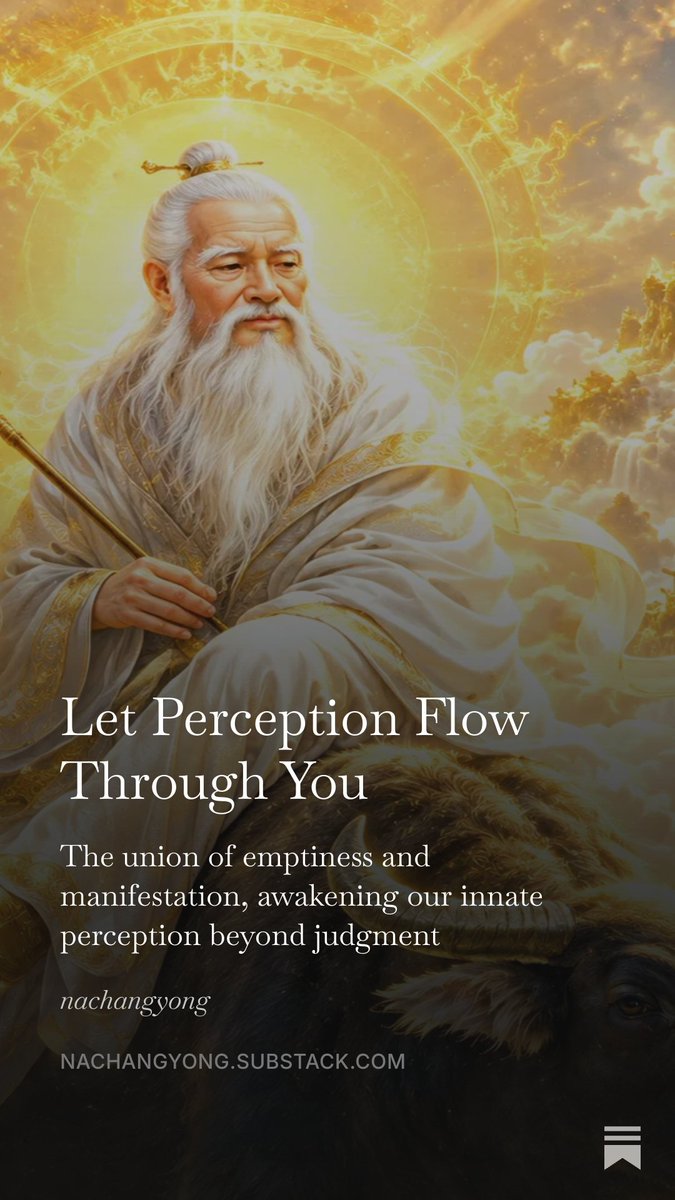 NaNa55580352's tweet photo. Let Perception Flow Through You

We are merely channels. No resistance, no grasping, simply being present.

Full essay:
https://t.co/c6QRGAWL6Z

#Taoism #WuWei https://t.co/Ehm0uE9Dna