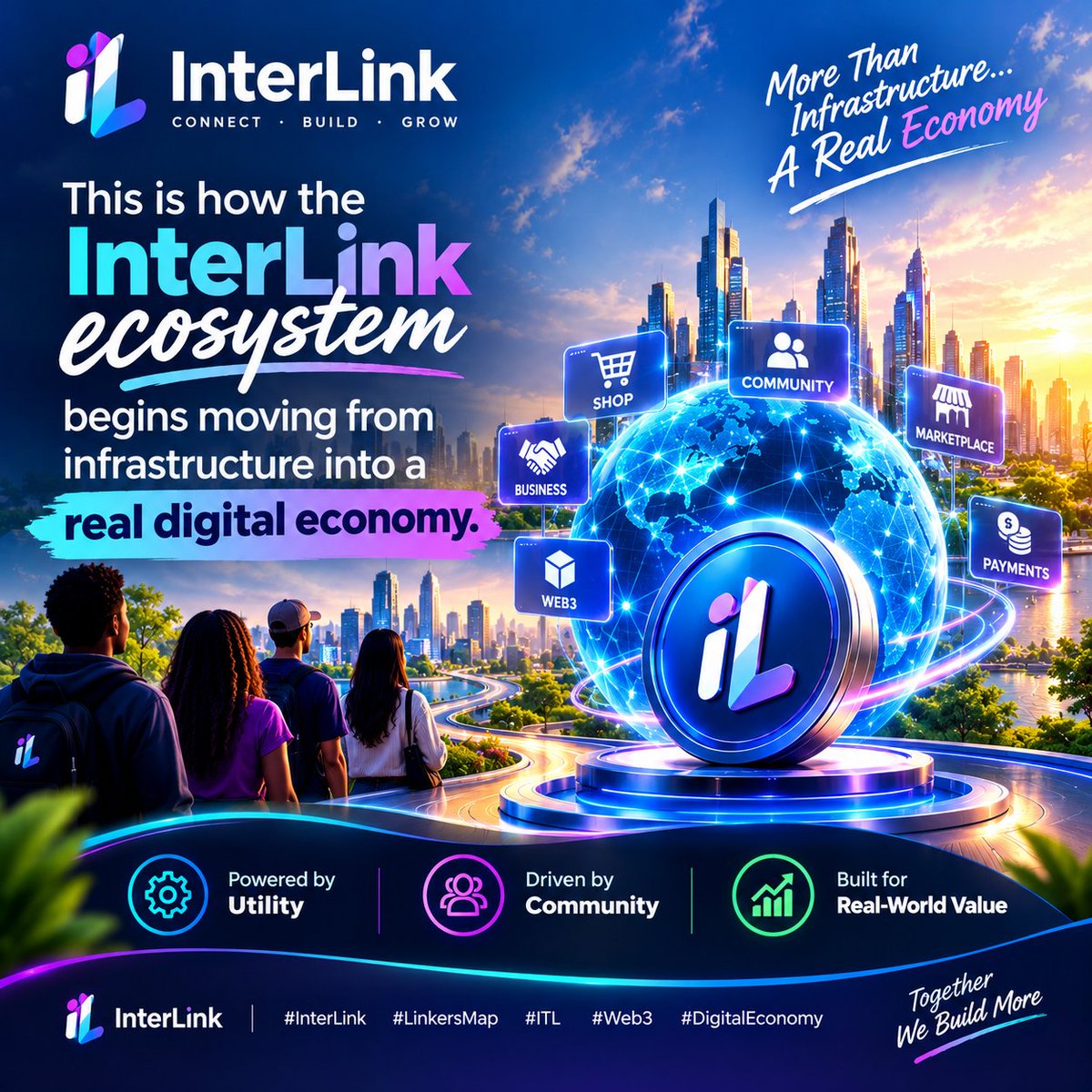 bmbtiger's tweet photo. FROM INFRASTRUCTURE TO A REAL DIGITAL ECONOMY

This is where the InterLink ecosystem evolves beyond infrastructure—creating a connected digital economy powered by real utility.

⚡ Powered by Utility
🤝 Driven by Community
🚀 Built for Real-World Value
#InterLink #ITLG #ITL https://t.co/f893nEp77k