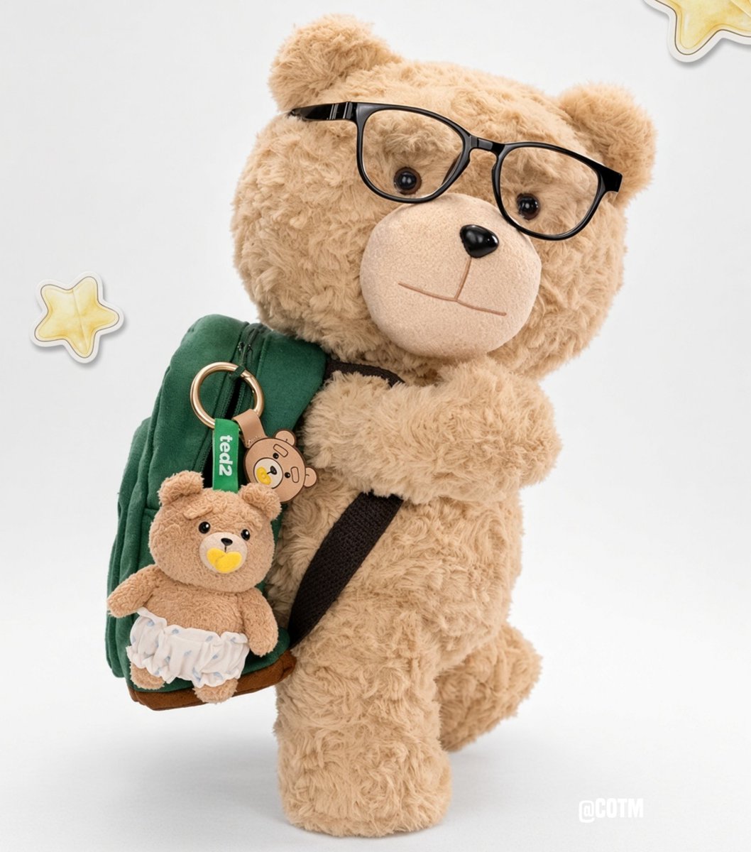 CartoonsOTMoon's tweet photo. Nuevo vistazo a los peluches oficiales de Ted: 

Llegarán a POP MART este año. https://t.co/9lb0ymXg52