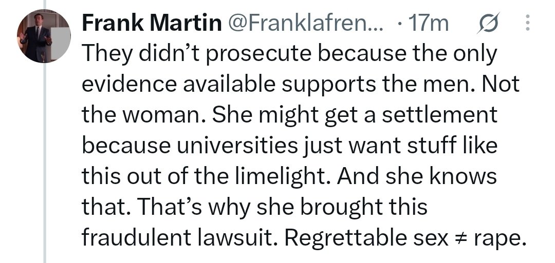PotatoDoggies's tweet photo. I guess Frank thinks the victim sent the "free pussy upstairs" message on the frat group chat. https://t.co/XqopEn90wh