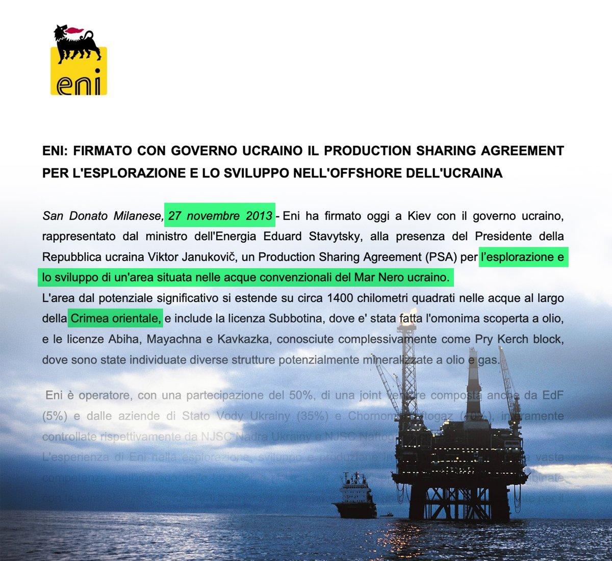 OpachiAndrea's tweet photo. L’Ucraina ha sotto i piedi circa 1,300 miliardi di m³ di gas. Un tesoro che la renderebbe energeticamente indipendente per 40 anni! 💡🇺🇦
L'invasione russa ha bloccato lo sviluppo di questo settore allontanando i grandi gruppi internazionali, tra cui l'italiana ENI. https://t.co/rR4CGQuVk4
