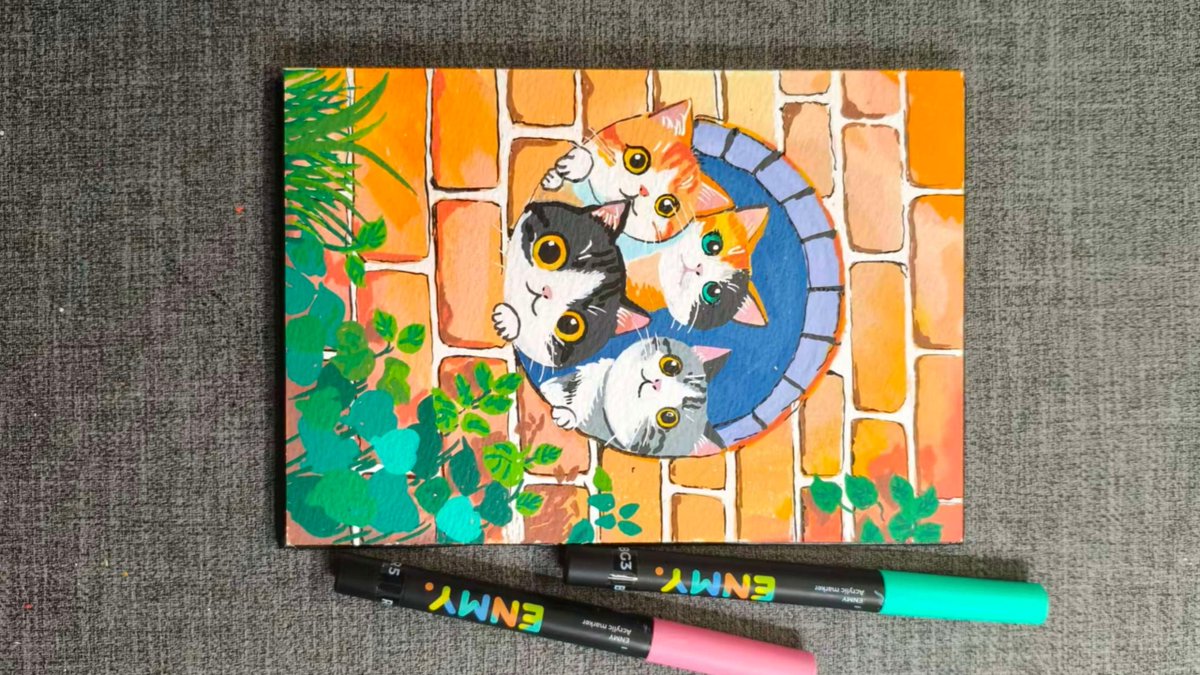 CarolGronberg's tweet photo. [Looking to pick up a fun new skill this week Try watercolor doodling—you don’t need fancy supplies, just paper and basic markers. Start small, have fun! ]， https://t.co/JF1m05FktW